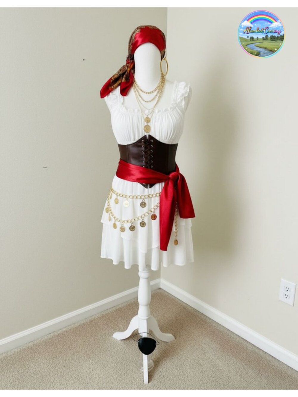 Pirate Costume Women Dress with Accessories Halloween Set